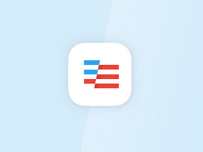 Daily UI 05 — App Icon 005 american app icon brand daily ui flag illustration ios logo mobile sketch vector voting app