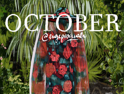 October brush brushpen calendar catwalk colorful colorful art digital art fashion brand fashionillustration illustration kenzo october season