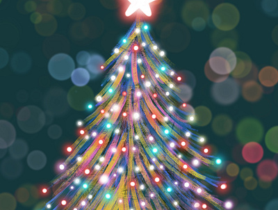 ¡ Happy Christmas ! brushpen christmas card christmas tree color colorful colorful art contemporaryart digital art fashion brand fashion illustration fashionillustration illustration painting