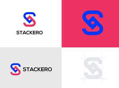 Logo STACKERO_var_2 adobe illustrator brand design brand identity branding branding design color design icon logo logotype monogramlogo typography vector webdesign website design