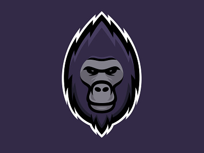 Gorilla illustration animal design gorilla icon illustration logo sports vector