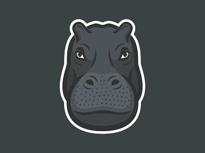 Hippo illustration animal design icon illustration logo rhino sports vector