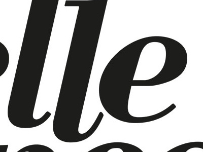 La Belle Agence - Logo agence bodoni cow din fonts pink type only