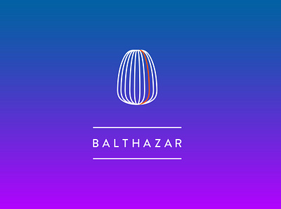 Balthazar logo gradient lines logo design object