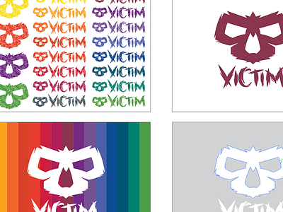 Victim More Wip brand design logo rainbow skull spectrum victim wip