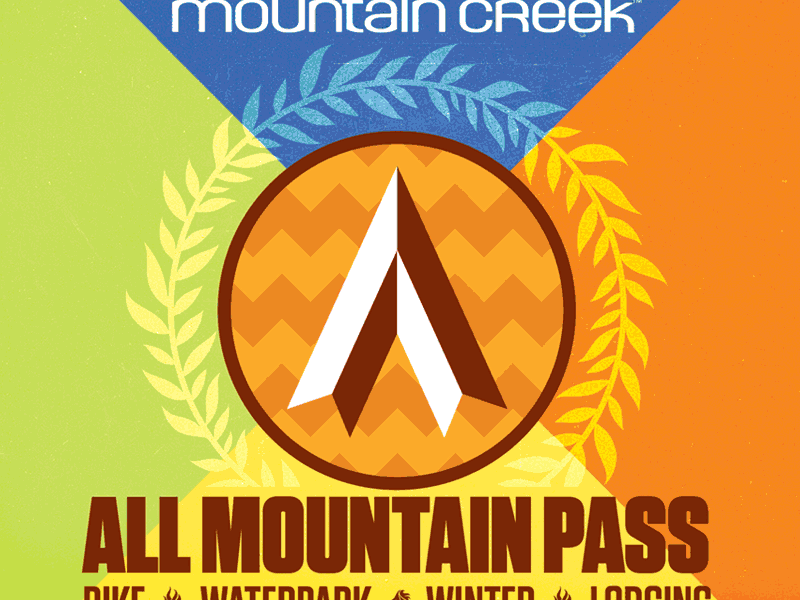 All Mountain—Icon art creek icon illustrator logo mountain pass resort ski snowboard winter