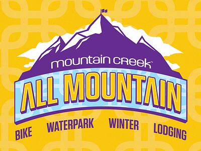 All Mountain Sports art creek icon illustrator logo mountain pass resort ski snowboard winter
