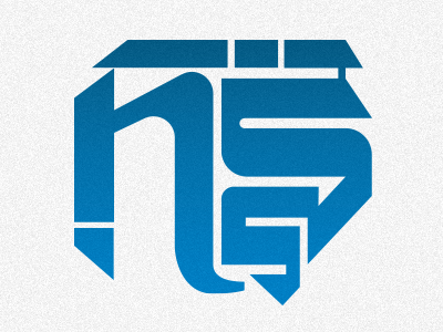 Noel Sanger NS Mark blue calligraphic calligraphy logo mark monogram music techno type typography