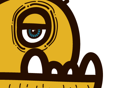Sometimes, I draw monsters adobe ideas britney spears brown drawing ideas illustration inspiration limited pallette line weight monster nightmare quick teeth vector yellow