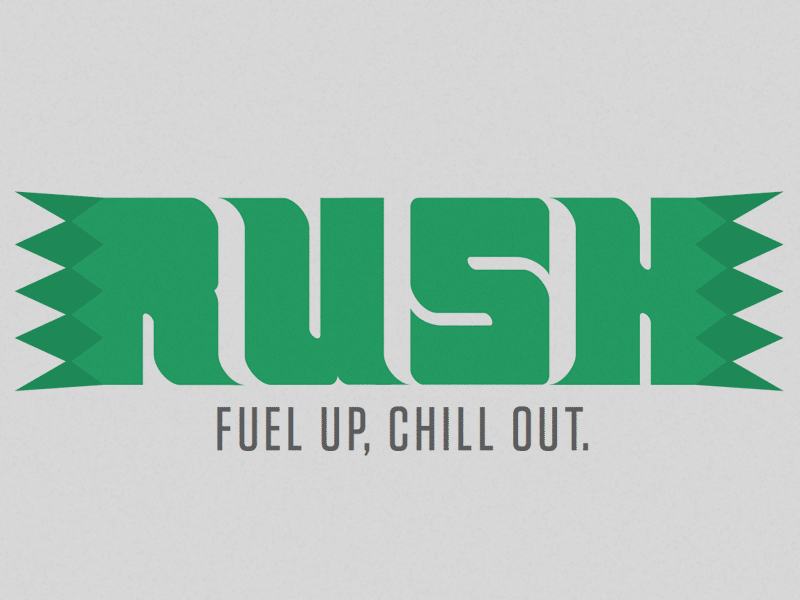 Rush - Choice abstract bar candy chill creek custom custom font custom type fuel identity logo mountain resort snow type typography wrapper