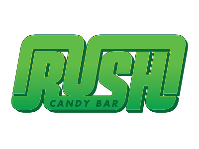 Rush Candy Bar 70s bar candy candy bar gradient highlights identity lettering logo mountain creek movie movie poster type resort rush rush candy bar tungsten typography