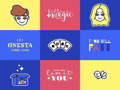 Mago Vincent - Stickers facebook gif giphy illustration instagram lettering magic magician stickers vector