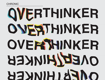 Overthinker animation art design illustration typography vector