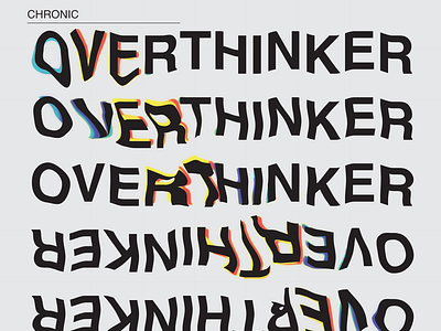 Overthinker animation art design illustration typography vector