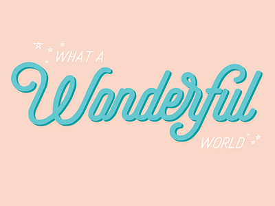 Typography and vector practice quote type typography vector wonderful world