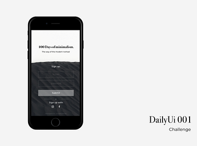 Minimal Ui 001 dailyui dailyui 001 minimalism ui ux web
