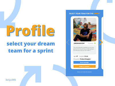 Profile Sprint branding dailyui design design system profile page sprint ui ux