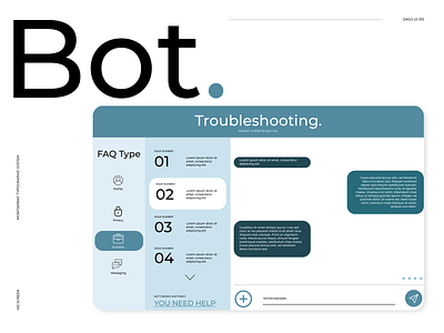 Direct Messaging (chat Bot) #dailyui 013 bot chatbot dailyui design messaging minimalism montserrat system typography ui ux web