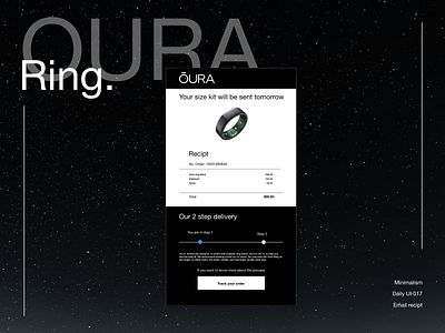 Email recipt (oura ring) #dailyui 017