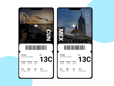 Boarding pass ui 24-50 app design dailyui design flight app ui ux