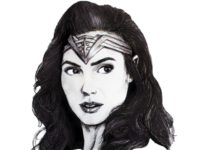 Gal Gadot (Wonder Woman 1984) artwork dc comics design gal gadot illustration ink pen markers portraits wonder woman ww84