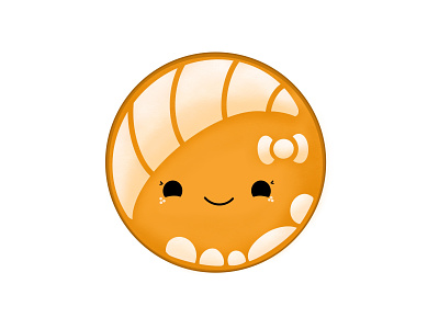 Cute Orange Concha Pan Dulce