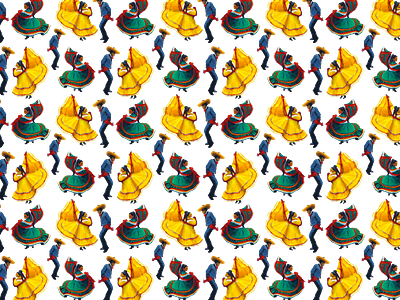 El Baile Folklorico de Mexico Pattern