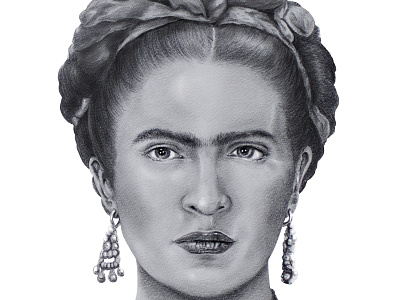 Frida Kahlo Pencil Drawing