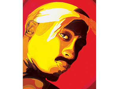 Tupac Shakur 2pac acrylic acrylic paint acrylic painting design hip hop illustration pop art pop music rap tupac tupac shakur west coast