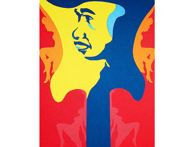 Santana's Love Guitar abstract arts and crafts baile folklorico bailey carlos santana cinco de mayo cut paper folk dance guitar illustration mariachi mexican music rock and roll salsa santana singer spanish