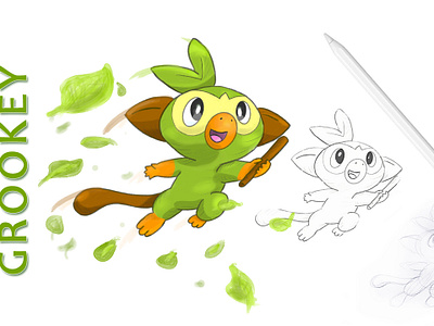 Grookey Pokemon Sword Shield By Ivan Ramirez On Dribbble