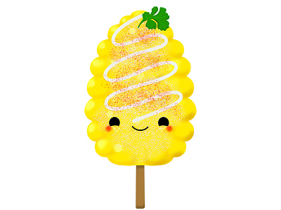 Elote (Mexican Street Corn) candy chibi corn cute art design elote food and drinks illustration kawaii logo lollipops mexican mexican art procreate vector