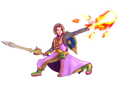 The Hero Luminary (Dragon Quest 11) digital art digital illustration digital painting dragon quest illustration procreate procreate app procreate art smash bros vector