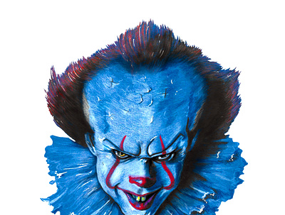 Pennywise the Dancing Clown clown colorpencils drawing halloween halloween design horror movie illustration inktober it markers pennywise