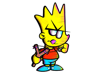 Angry Chibs Bart Simpson bart simpson cartoon illustration halloween illustration inktober procreate app procreate art the simpsons vector