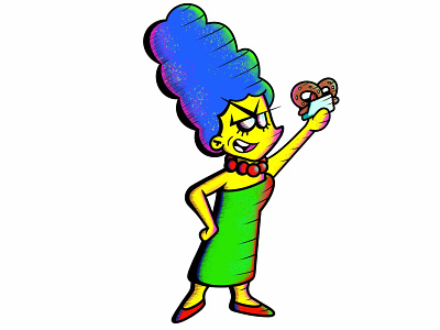 Angry Chibs Marge Simpson