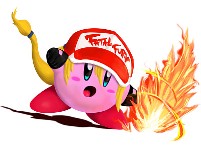 Kirby Bogard (Smash Bros Ultimate) Terry Bogard illustration king of fighters kirby procreate 5 procreate app procreate art smash bros super smash bros terry bogard vector