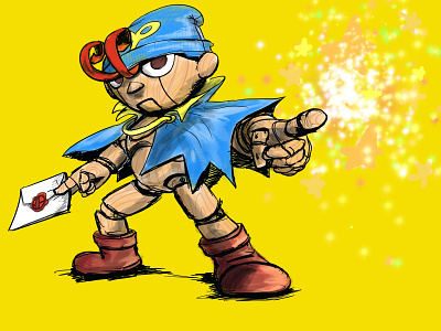 Geno (Super Mario Rpg) geno genome illustration legend of the seven stars procreate art sketch smash bros star warrior super mario bros super mario rpg super smash bros vector videogames