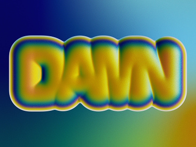 DAMN IRIDESCENT 36daysoftype 3d 3d letters 3d type 3dartist 3dletter bold bold style cg cgi colours curvy damn fluffy illustration iridescent letter metal type typography