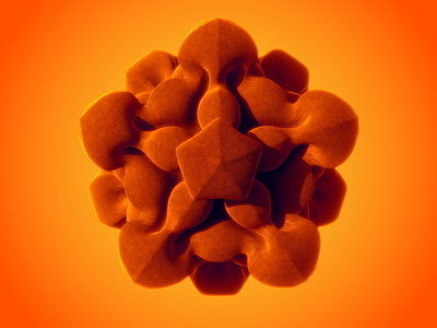 VELLUM ABSTRACT 107 3d 3dartist abstract c4d cg cgi cinema4d cloth explosion fire hot houdini illustration microscope minimal object orange oranje sun vellum