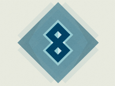 B for Ballsy Baby blue green icon logo mark portfolio teal texture web