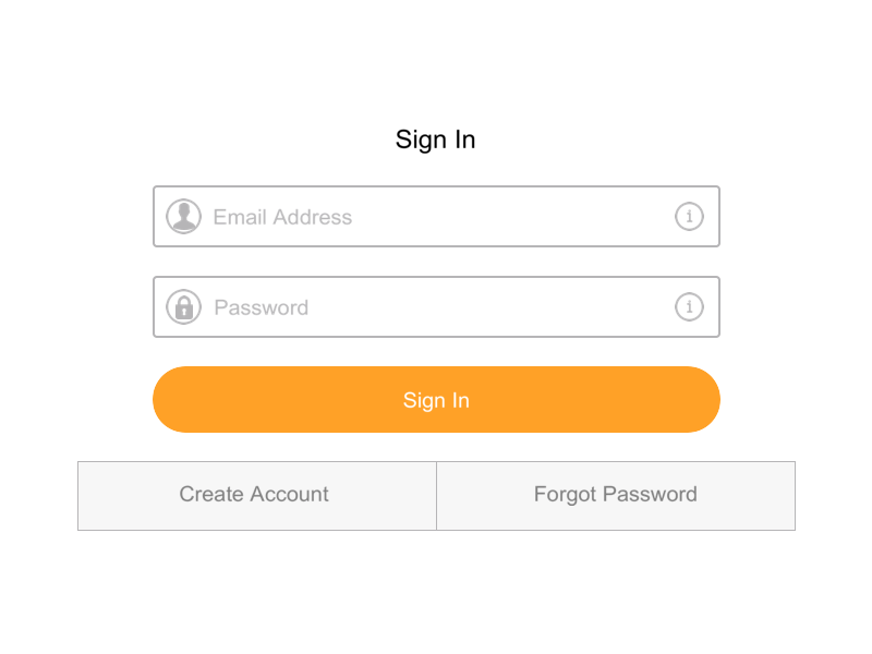 A simple Account Creation Form