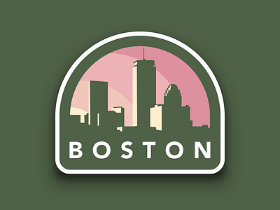 Boston boston skyline sticker