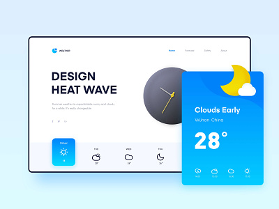 I hope the weather stays this way banner design fashion icon illustration ui ux weather web