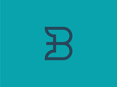 Letter mark B 36daysoftype geometry lettermark lettermarklogo line logo mark monogram