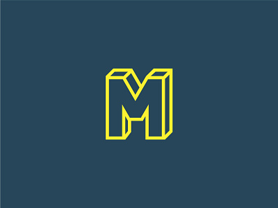 Letter Mark M 36daysoftype design geometry icon lettermark lettermarklogo line logo mark monogram