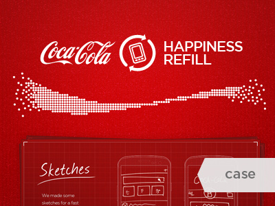 Coca-Cola Happiness Refill app art direction case study coca cola design happiness refill mobile ui ux