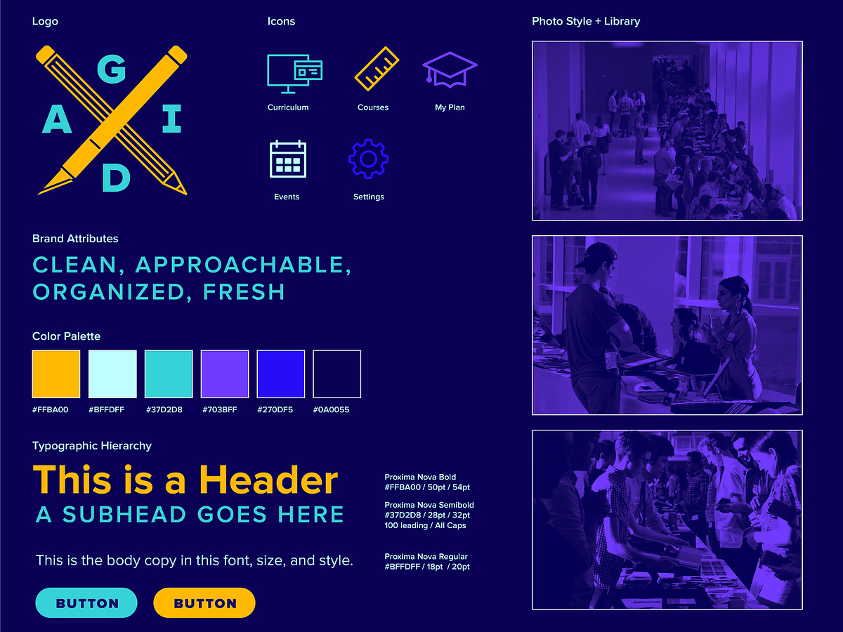 Style Tile for Curricular App by Abby Ryan Design on Dribbble