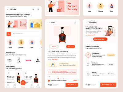 Online Liquor Delivery Concept Application adobe adobe illustrator alcohol android banners casestudy concept delivery delivery app design drink ecommerce icon inspiration mobile product product design ui user experience userinterface