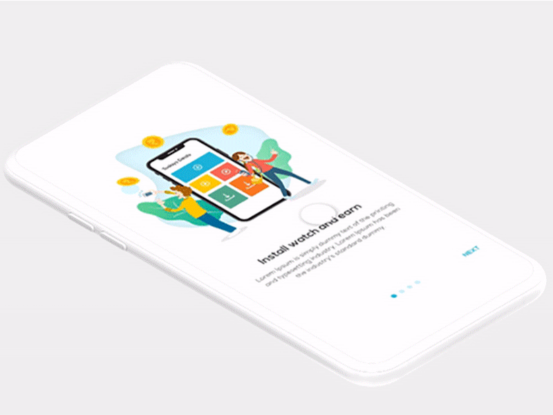 Onboarding Screens animation cards creative creative design design gif illustraion mobile app mobile ui money money app paypal paytm refer and earn referral referrals screens trending user experience user interface